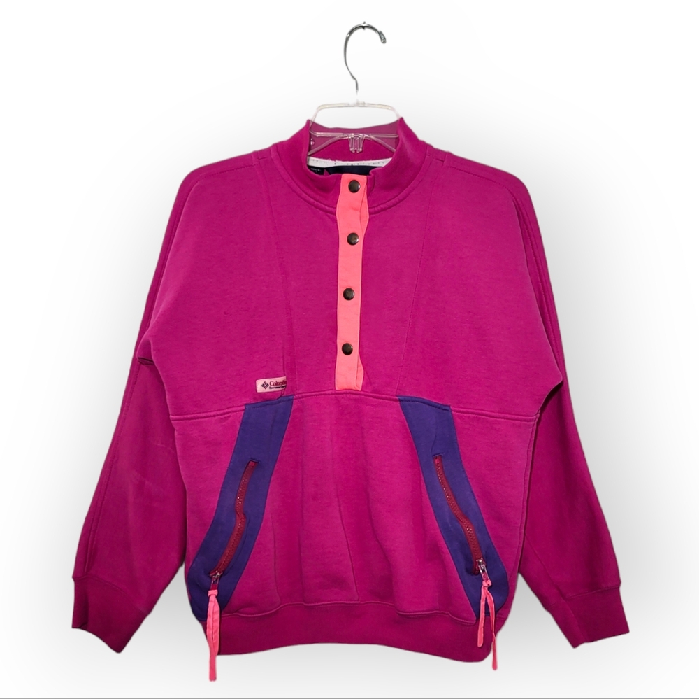 COLUMBIA Vintage Pullover Sweater Pink Purple